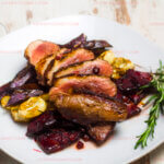 Seared Duck Breast with Glazed Root Vegetables