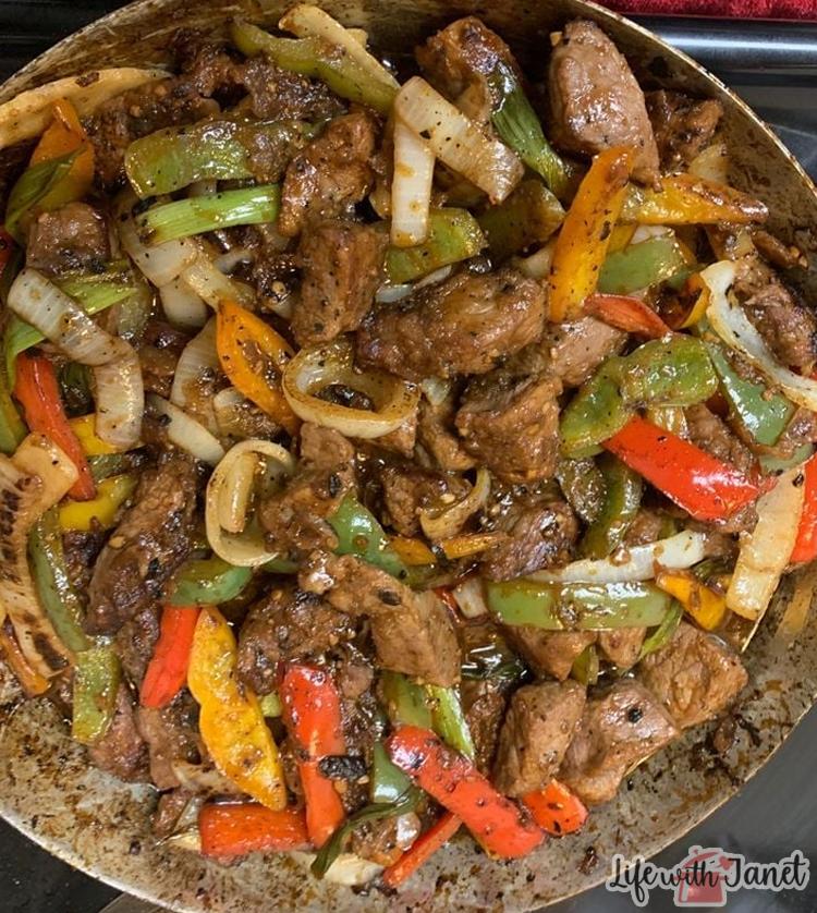 pepper steak with onion