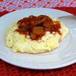 Chicken Sausage with Sundried Tomatoes And Grits