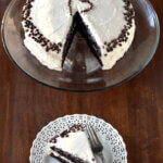 Skinny Dark Chocolate Cake with Cream Cheese Frosting