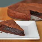 Giant Molten Dark Chocolate Brownie Cake