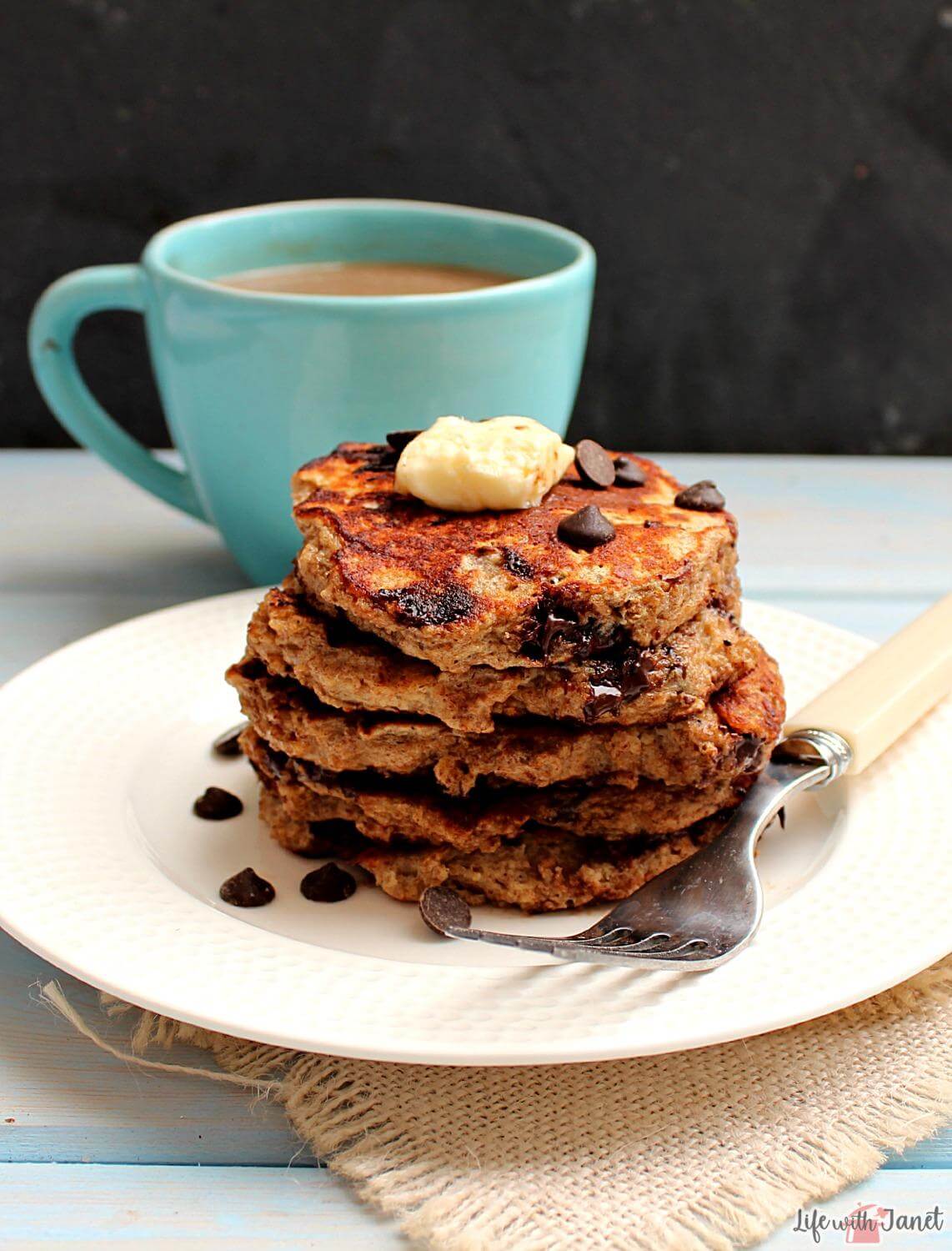 Chocolate Chip Cookie Dough Pancakes