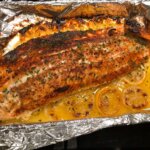 Foil-baked Salmon with Pesto and Tomatoes