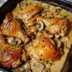 Baked Legs with Cream of Mushroom