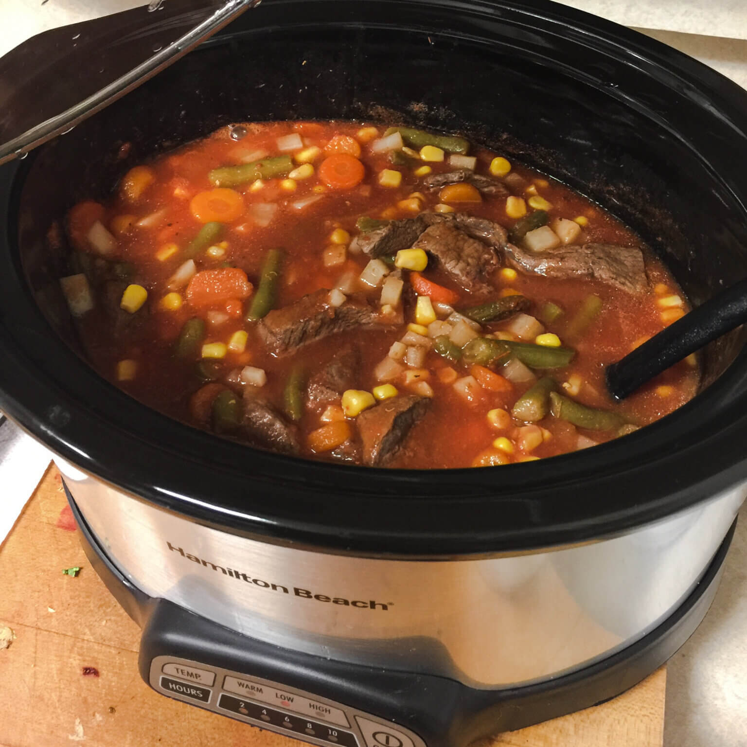 Hearty Crockpot Cowboy Soup