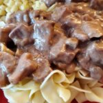 Crockpot Beef Tips and Noodles