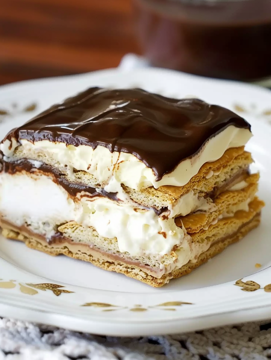 No-Bake Chocolate Eclair Cake