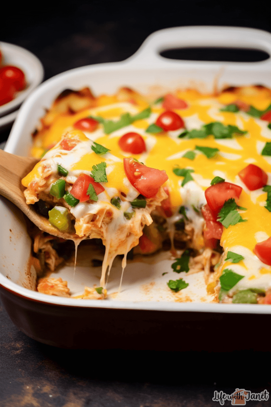 Creamy Chicken Enchilada Casserole