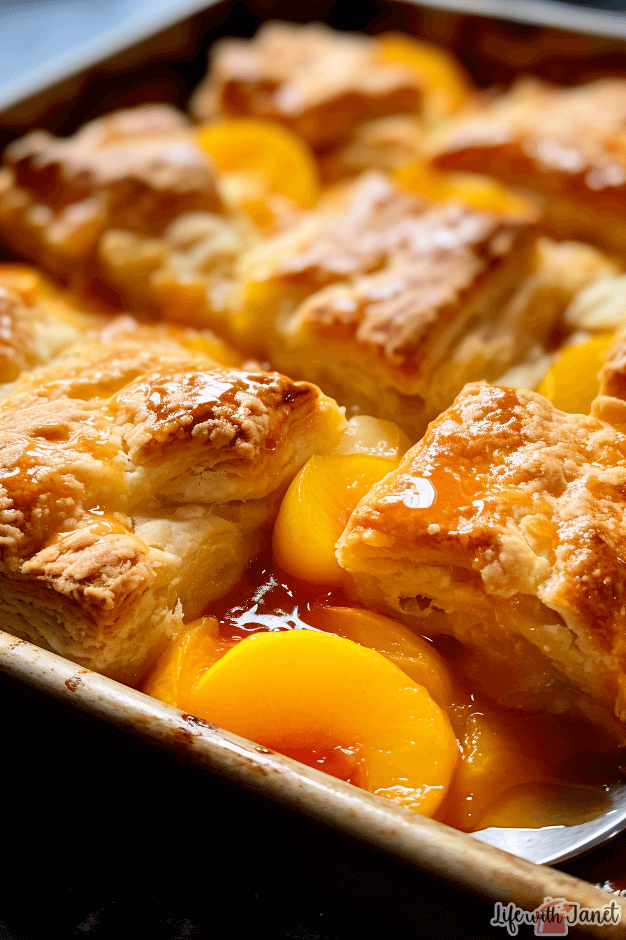 Triple Crust Peach Cobbler