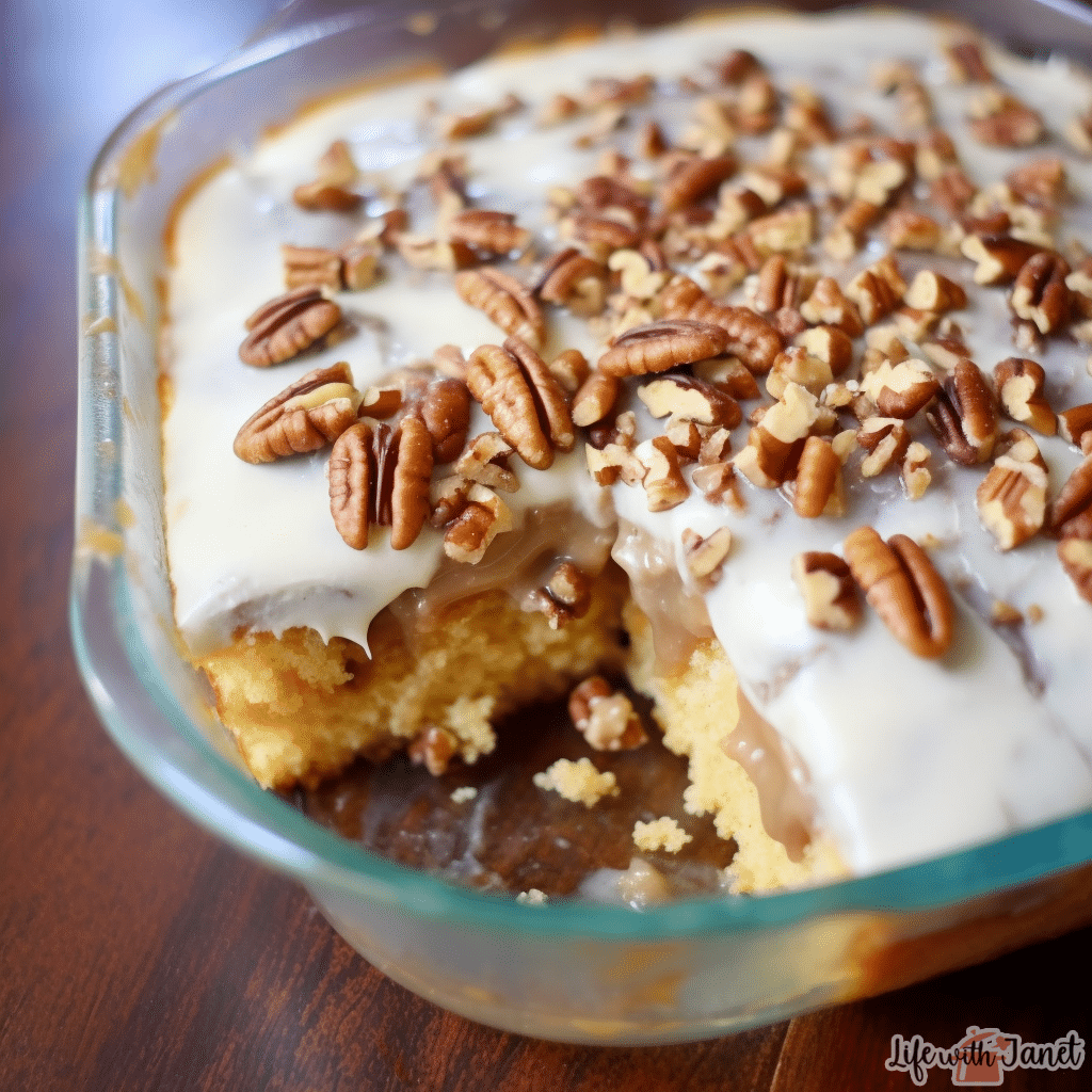 Butter Pecan Praline Poke Cake 