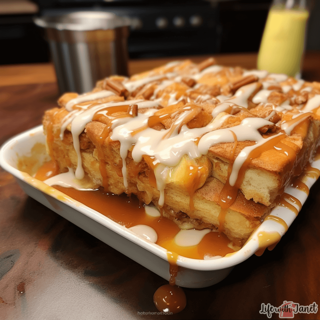 Caramel Apple Cinnamon Roll Lasagna