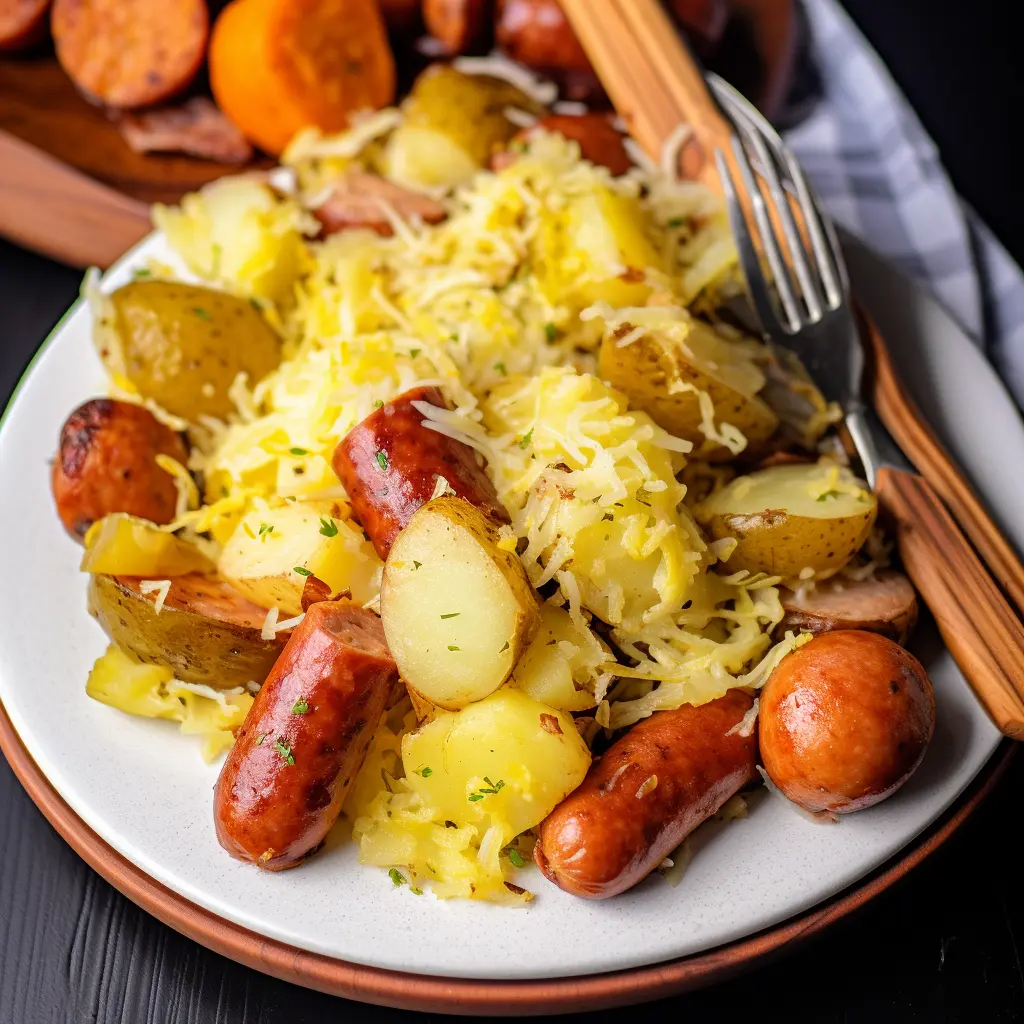 Polish Sausage, Sauerkraut And Potatoes