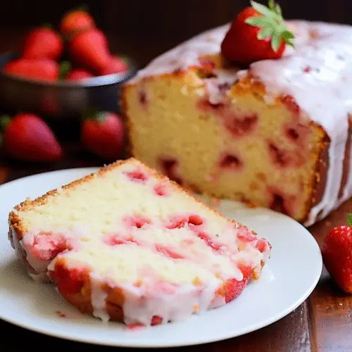 Easy Strawberry Pound Cake Recipe with Cream Cheese - Restless Chipotle |  Recipe | Strawberry cream cheese pound cake recipe, Strawberry cake  recipes, Pound cake with strawberries