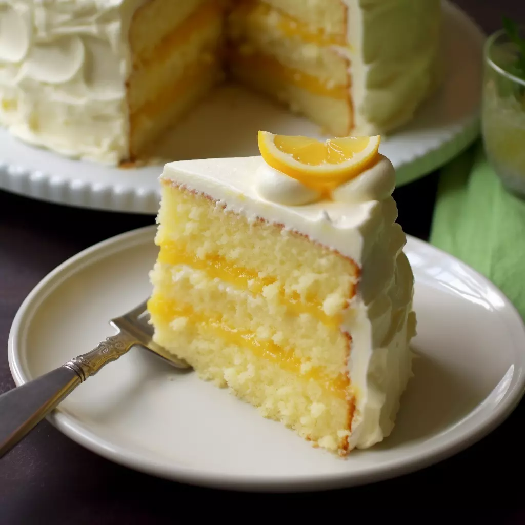 Lemon Cake With Lemon Filling And Lemon Butter Frosting