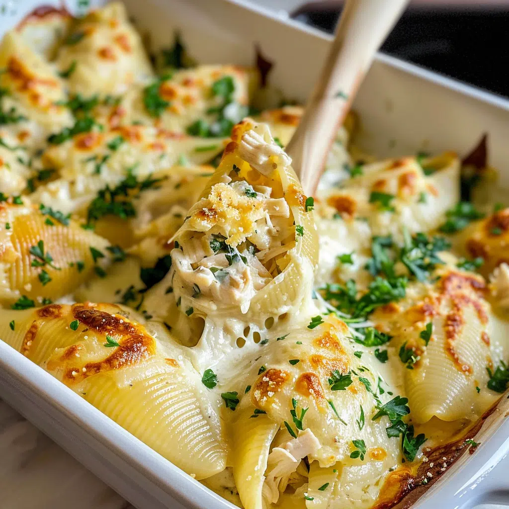 Delicious Chicken Alfredo Stuffed Shells