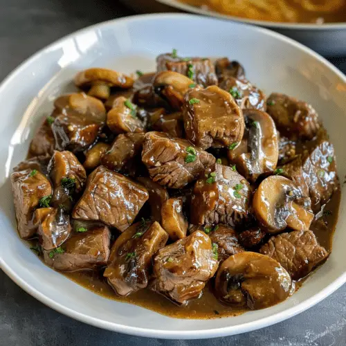 Beef Tips with Mushroom Gravy