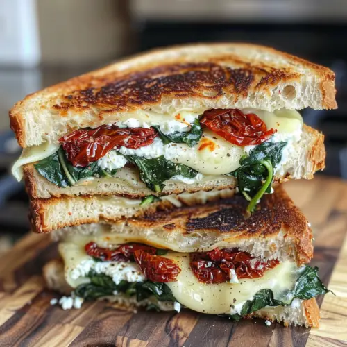 Sun Dried Tomato Spinach And Ricotta Grilled Cheese