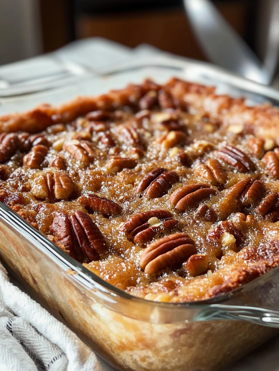 Pecan pie dump cake