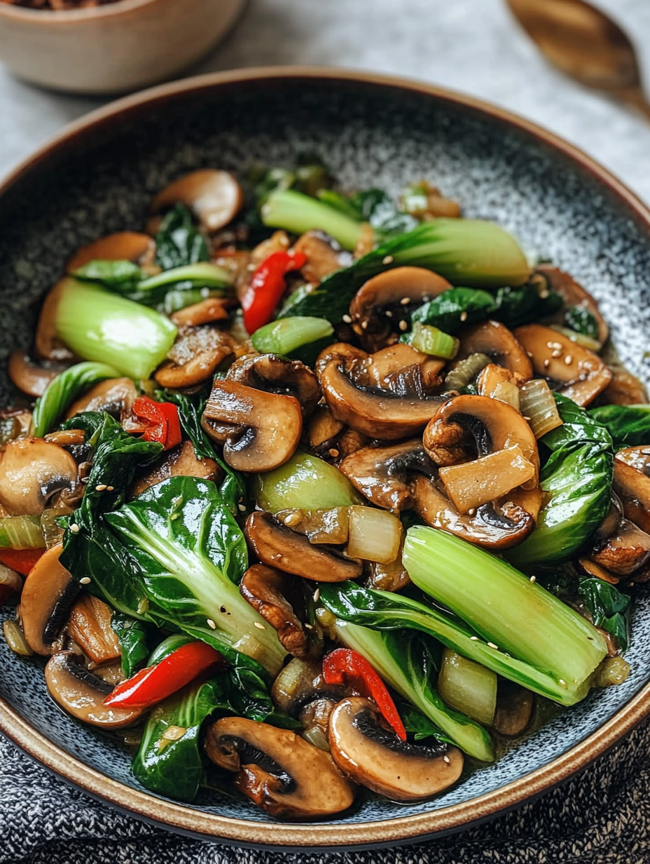 Bok Choy and Mushroom Stir Fry