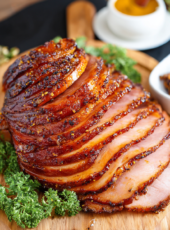 Tasty Mustard Glazed Spiral Chicken Ham
