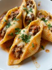 Pasta Shells with Ground Beef