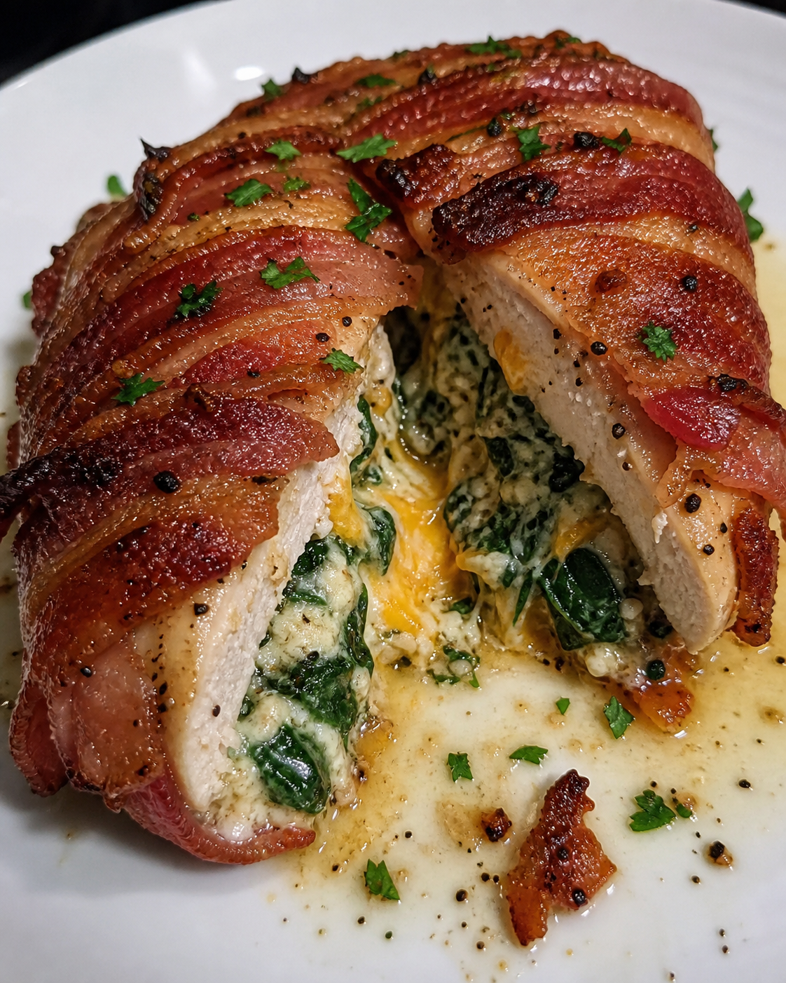 Bacon Wrapped Stuffed Chicken Breast
