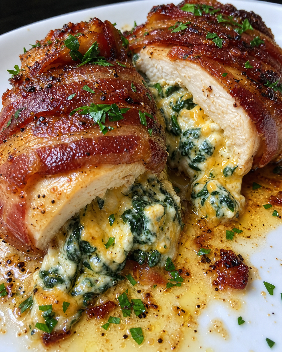 Bacon Wrapped Stuffed Chicken Breast