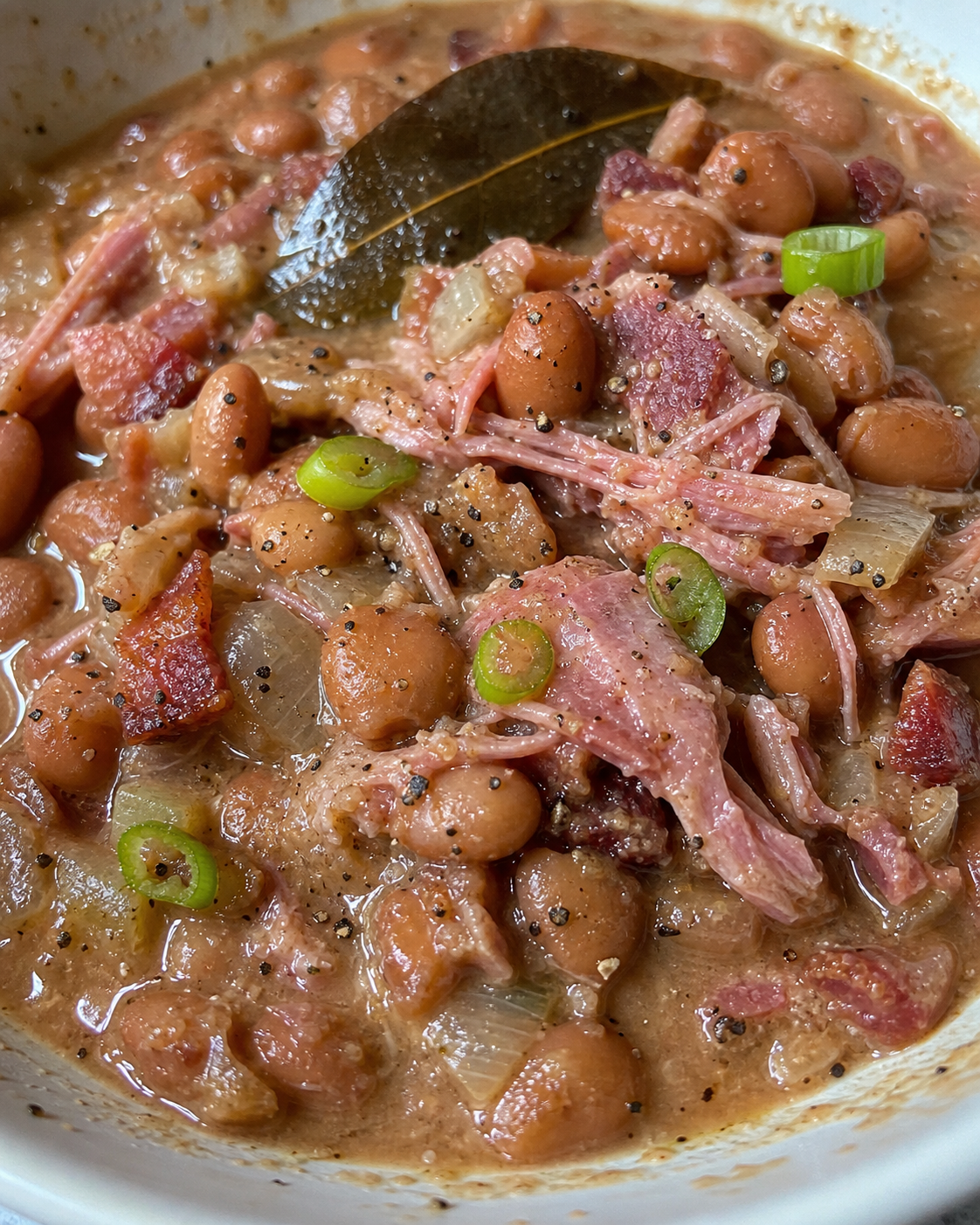 Beans Cooked with Ham Hocks