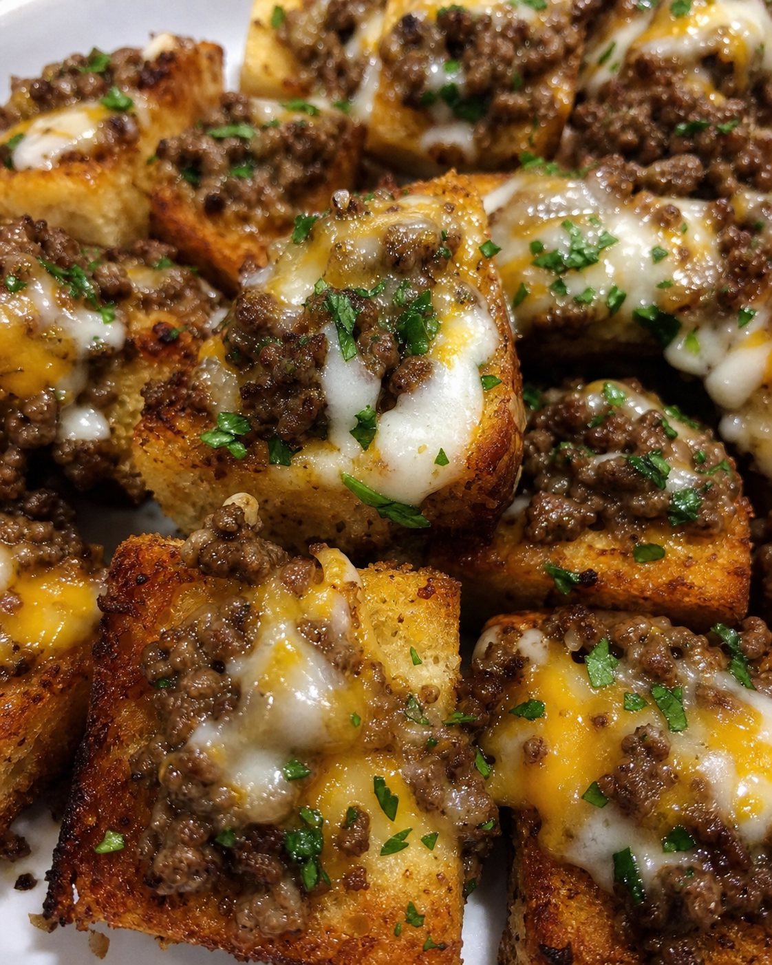 Beef Garlic Bread Bites