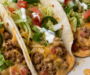 Cheesy Rotel Beef Tacos