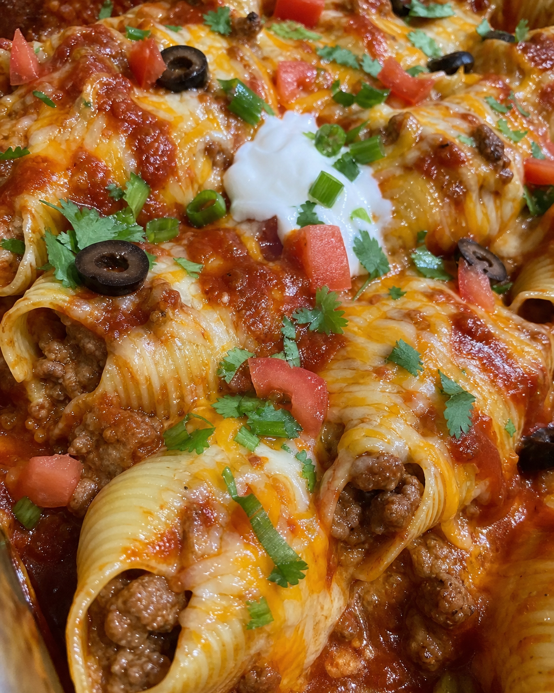 Cheesy Taco Stuffed Shells