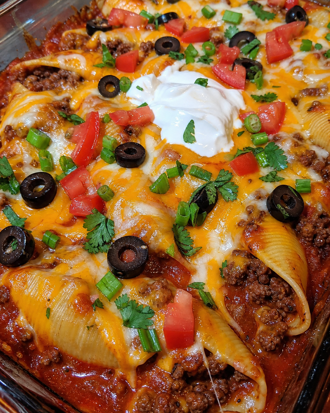 Cheesy Taco Stuffed Shells
