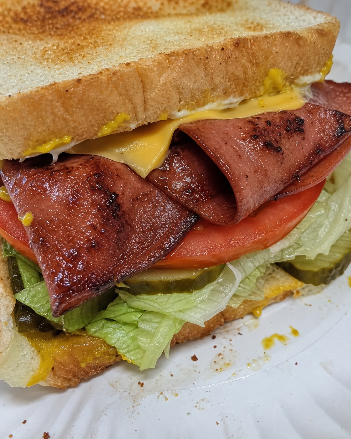 Fried Bologna Sandwiches