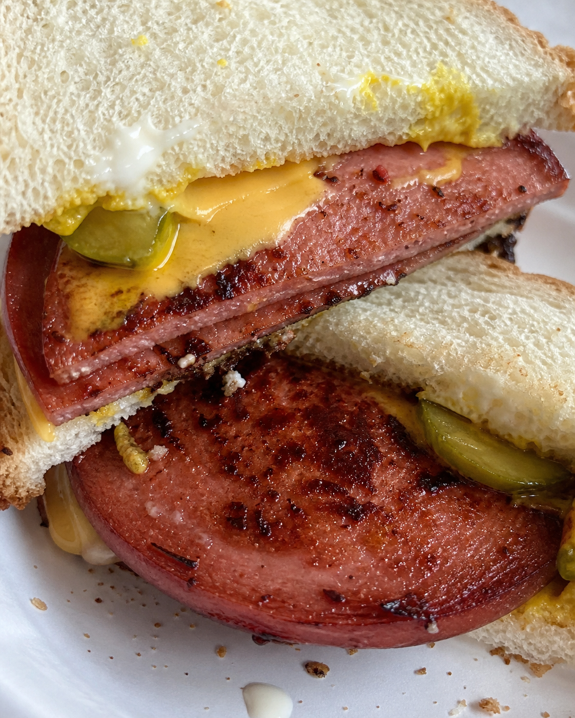 Fried Bologna Sandwiches