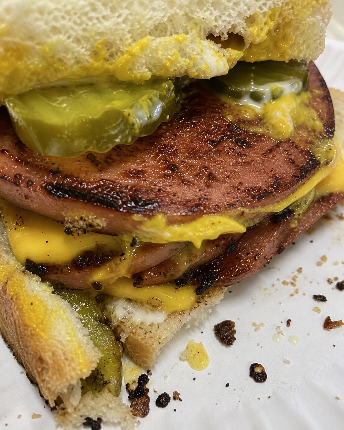Fried Bologna Sandwiches