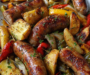 Sausages with Oven-Roasted Potatoes and Peppers