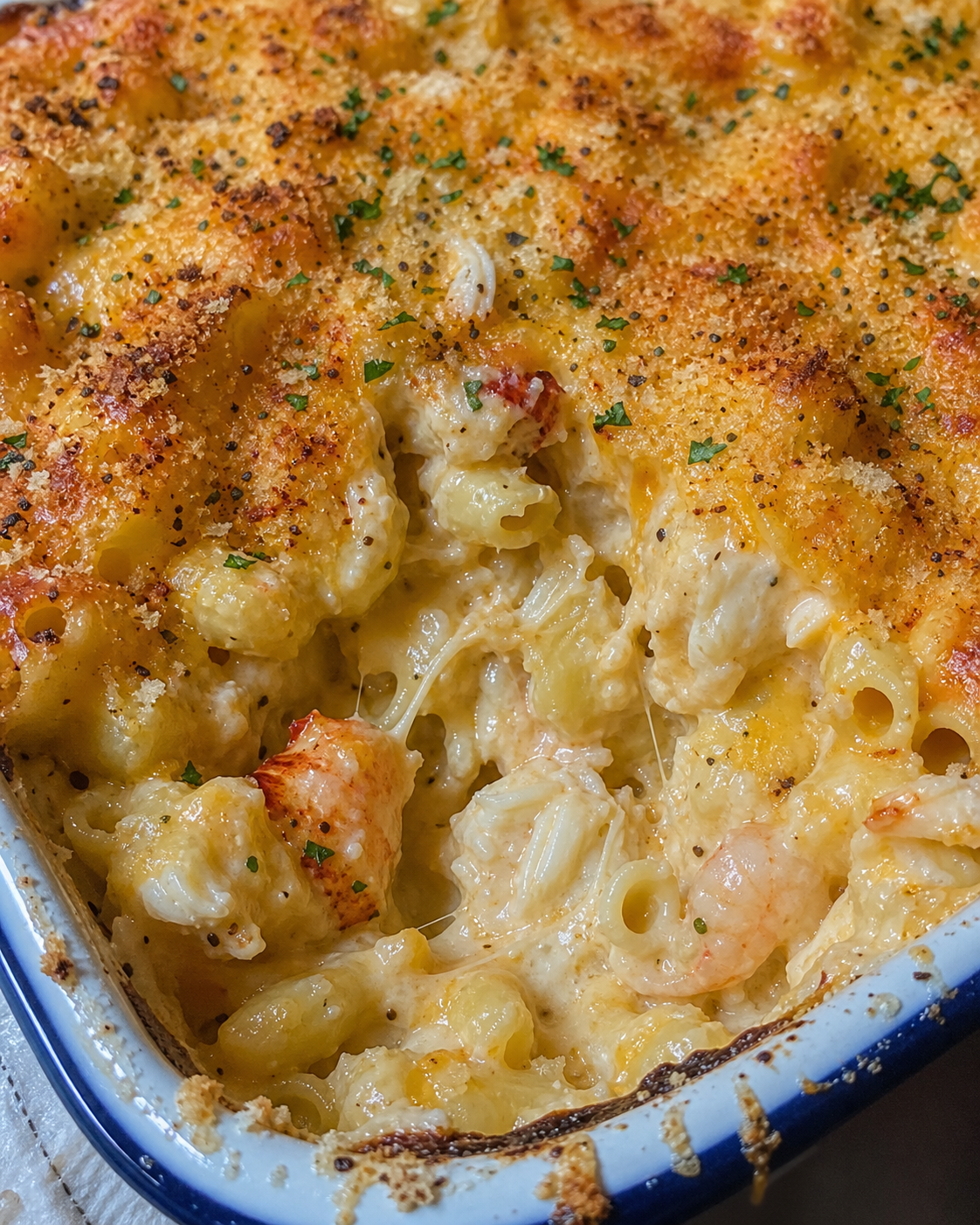 Seafood Mac and Cheese Bake