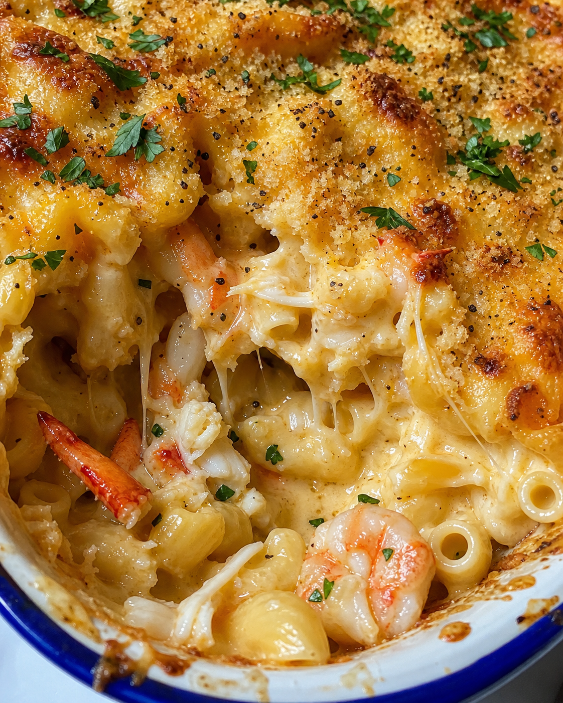 Seafood Mac and Cheese Bake