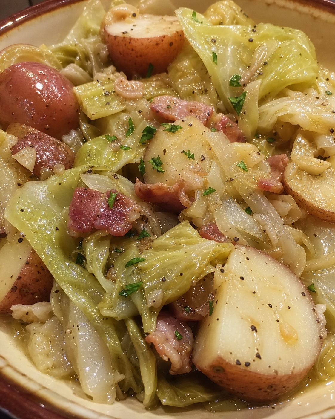 Slow Cooker Cabbage and Potatoes