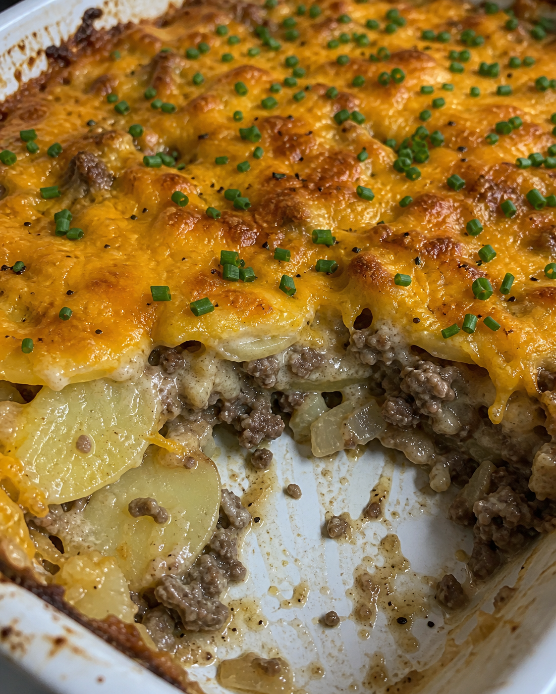 Cheesy Beef and Potato Casserole