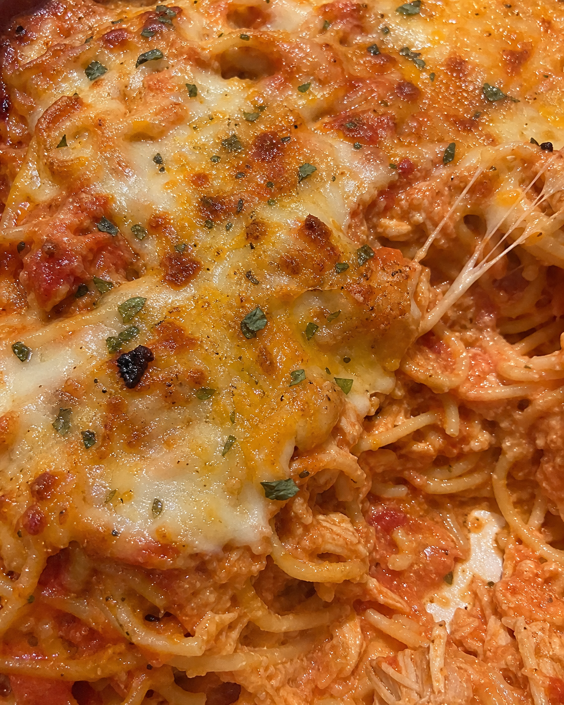 Chicken Spaghetti Lasagna Bake