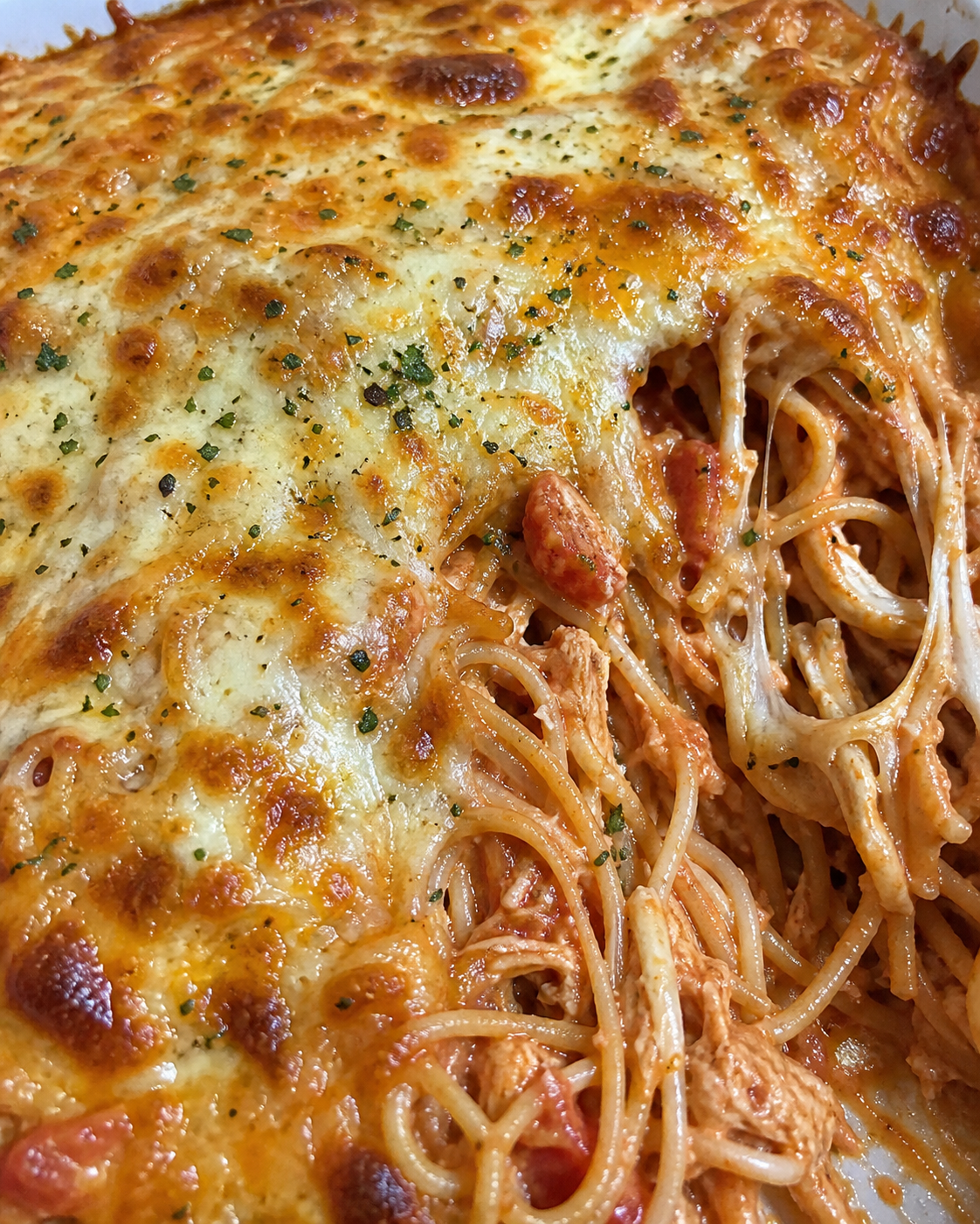 Chicken Spaghetti Lasagna Bake