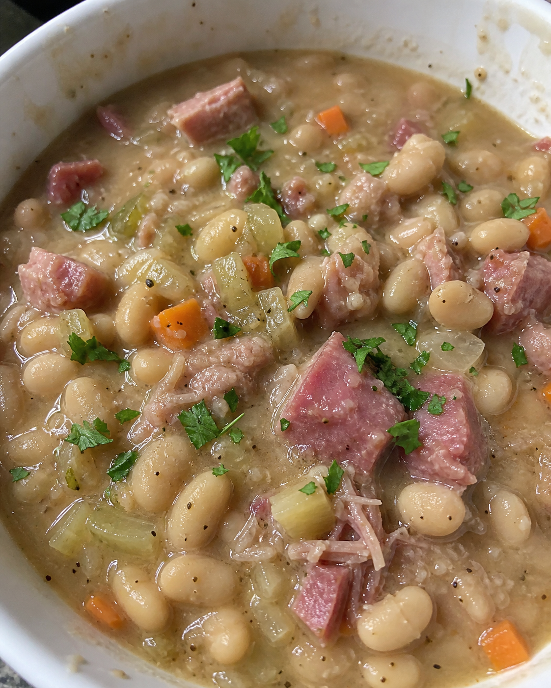 Crockpot Navy Bean and Ham Soup