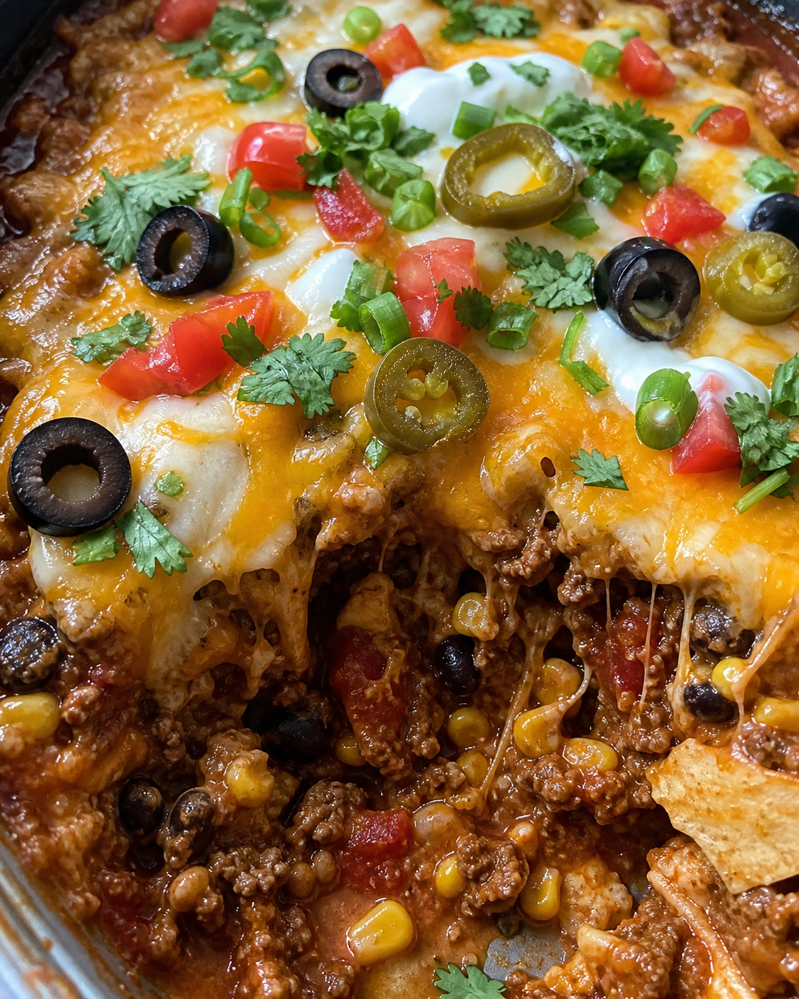 Crockpot Taco Casserole