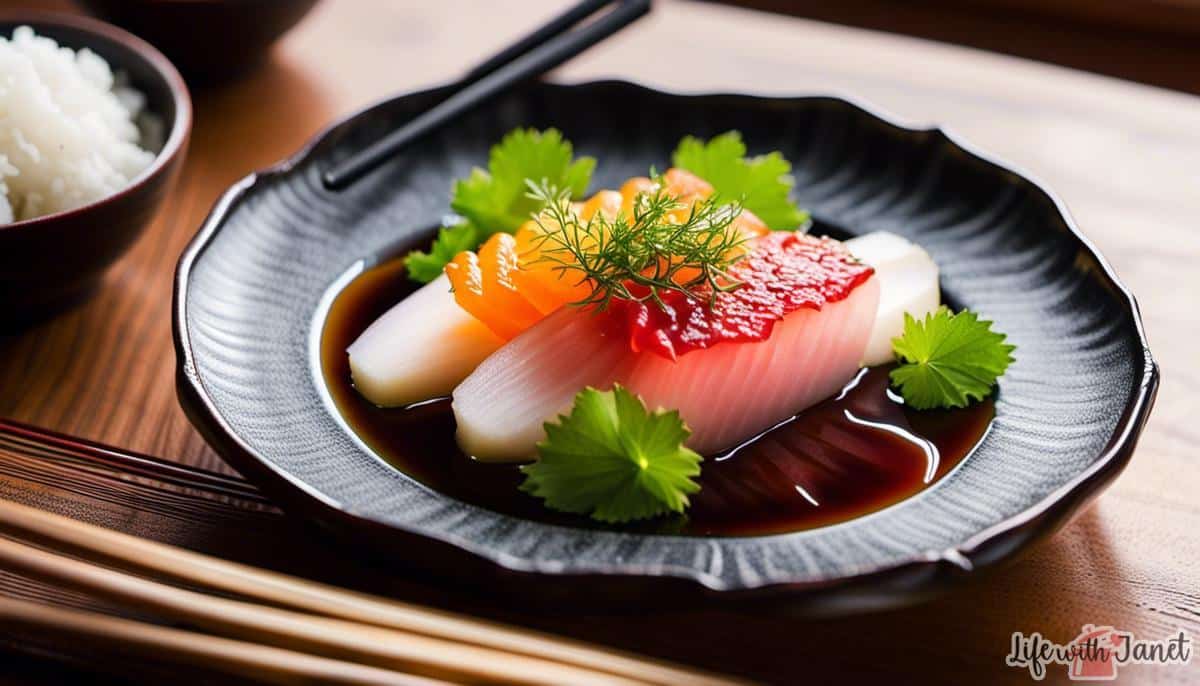 Image of oshinko pickles served in a traditional Japanese dish.