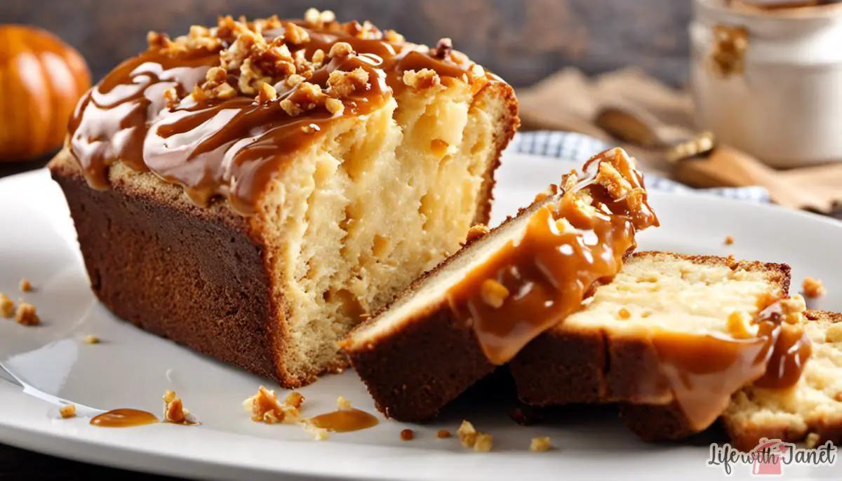 Delicious caramel cream cheese bread with a perfect balance of sweet and savory flavors