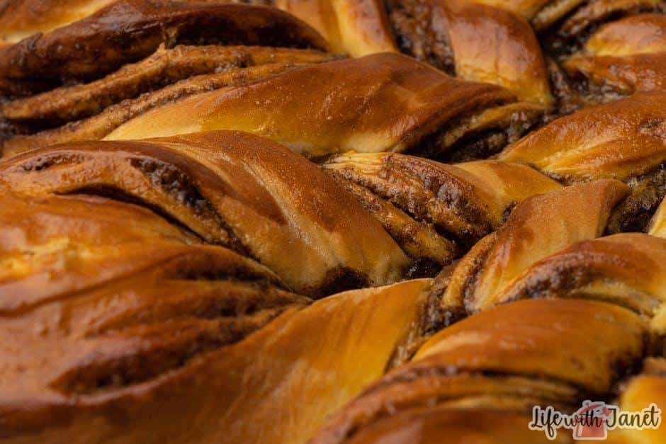 Image of cinnamon roll dough preparation: gathering essential ingredients and proper techniques