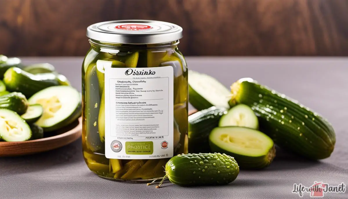 Oshinko pickles in a jar, representing its probiotic content and health benefits